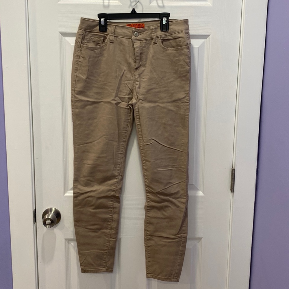 Skinny Bootcut Tan Jeans